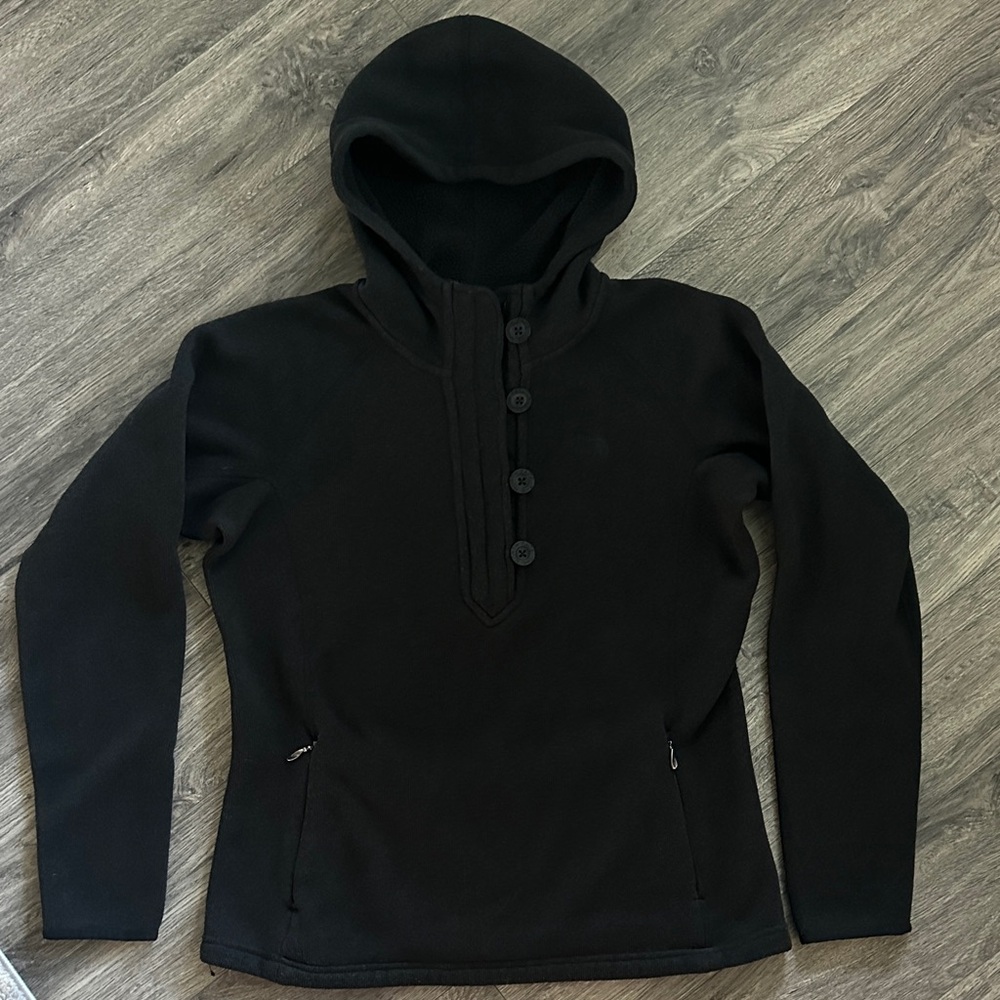 Women's Black North face Hooded Sweater